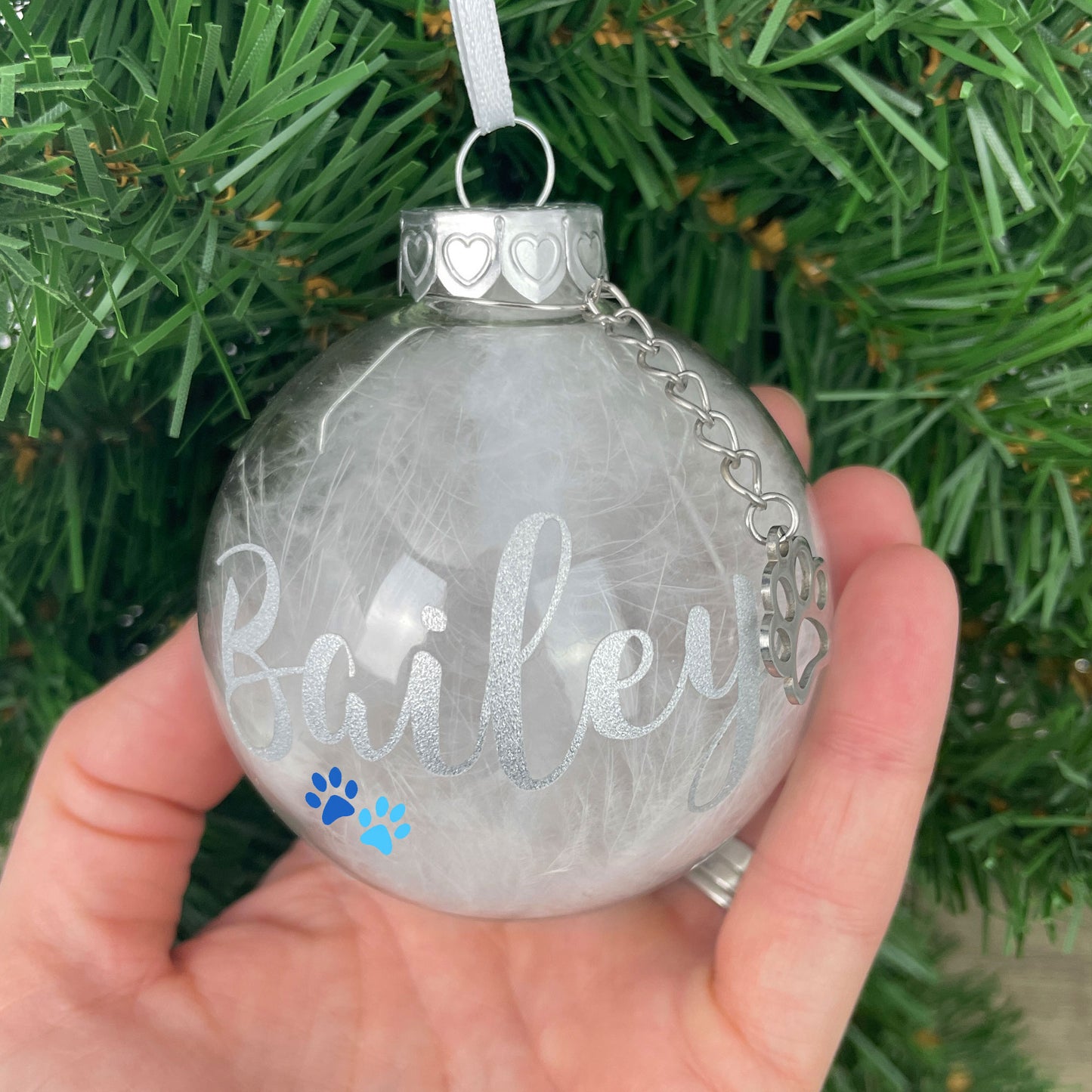 Blue Cross Charity Personalised Pet Bauble