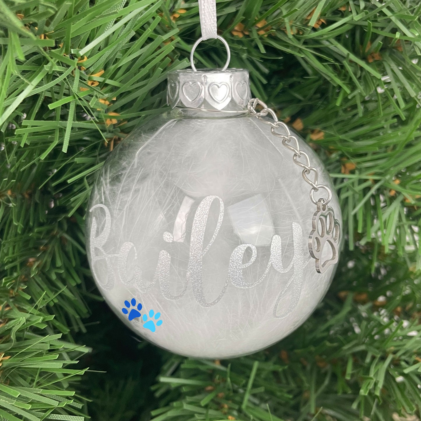 Blue Cross Charity Personalised Pet Bauble