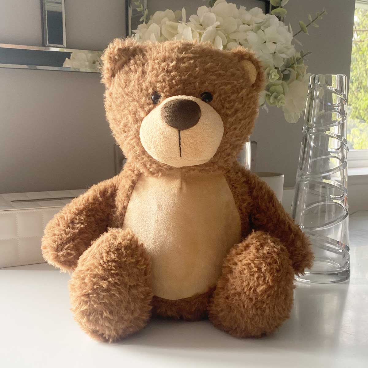 Personalised Large Brown Ashes Keepsake Memory Bear
