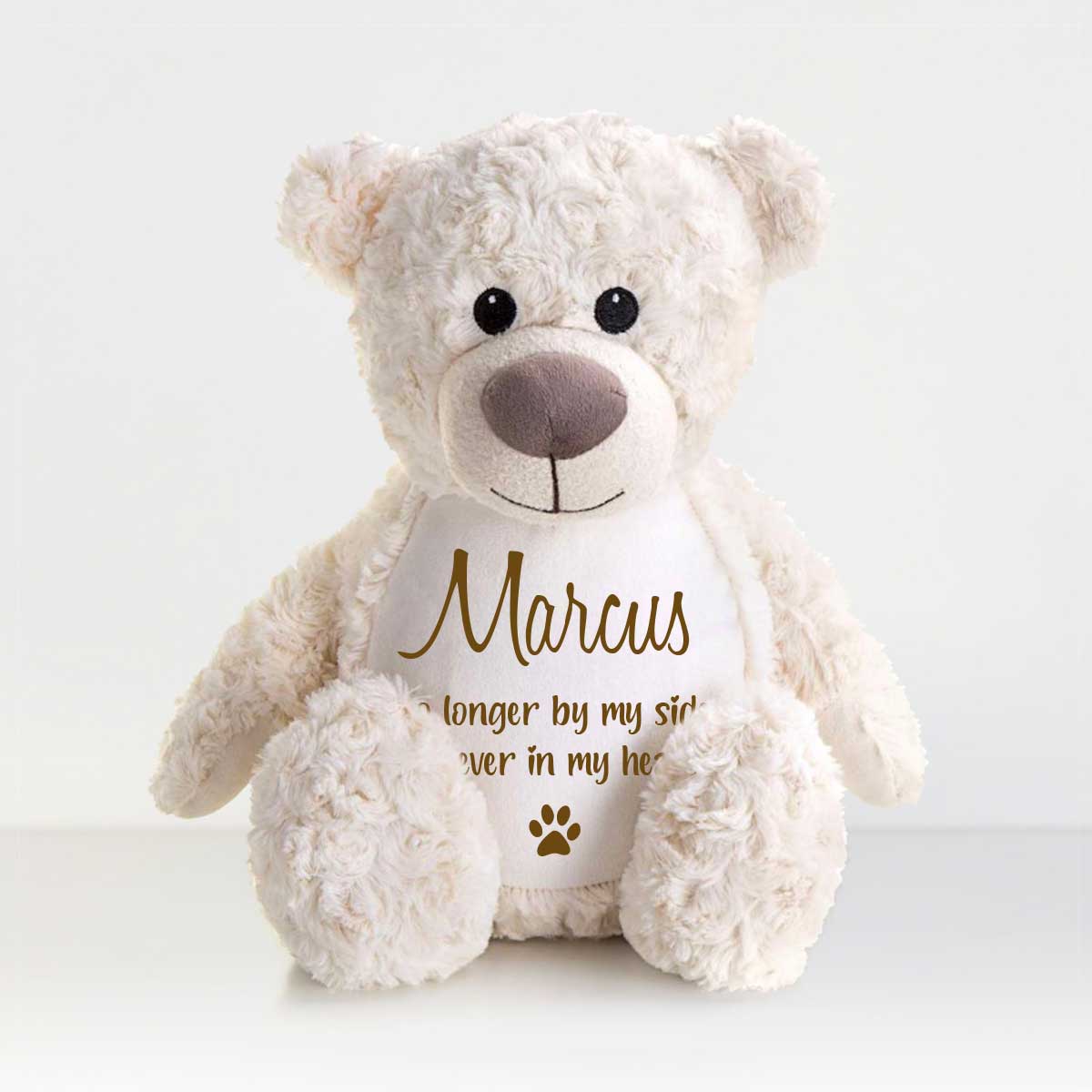 Personalised Large Cream Ashes Keepsake Memory Bear