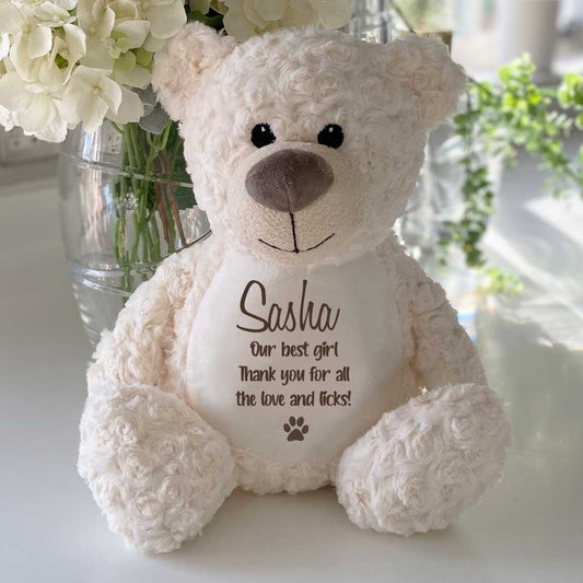 Personalised Large Cream Ashes Keepsake Memory Bear