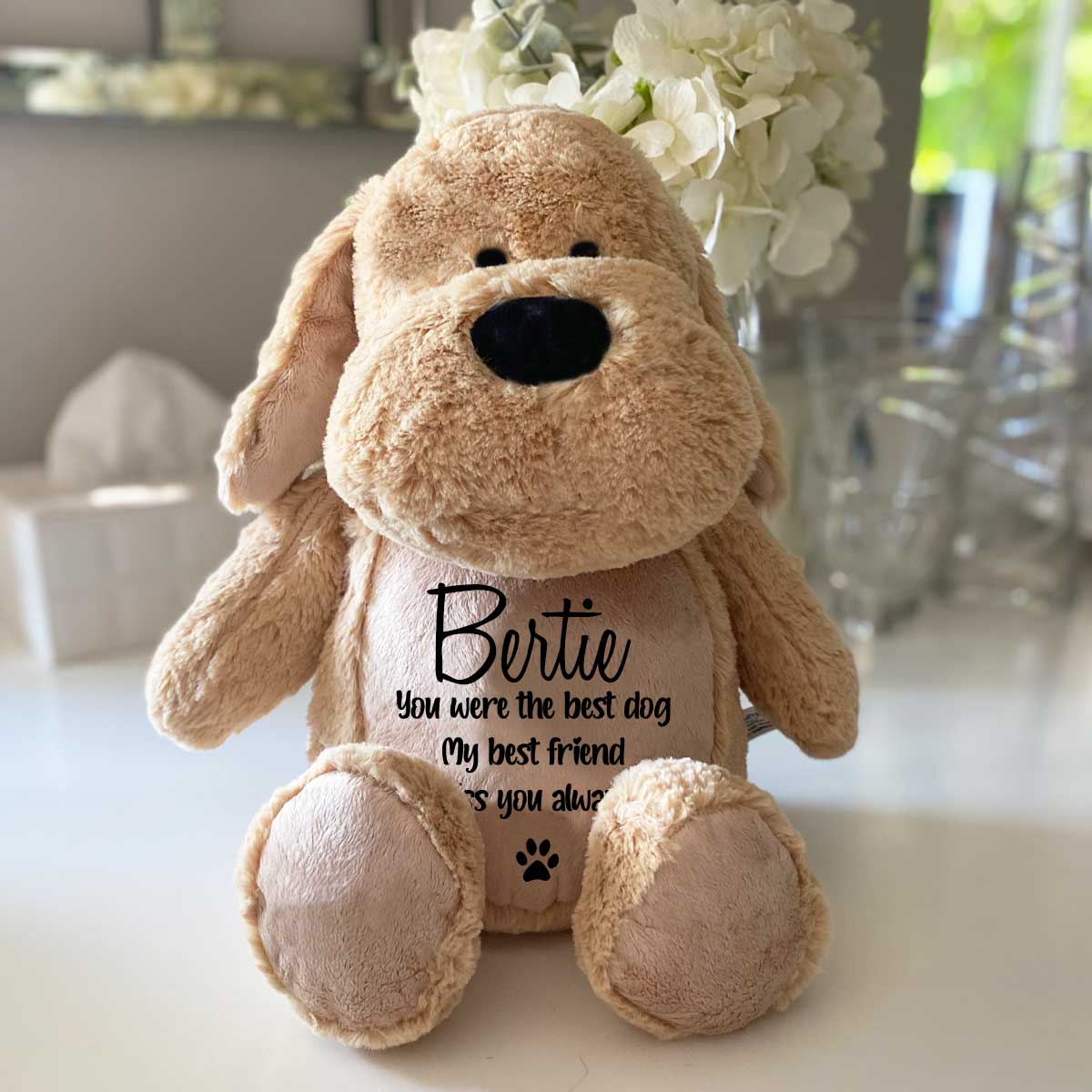 Personalised Large Ashes Keepsake Memory Dog