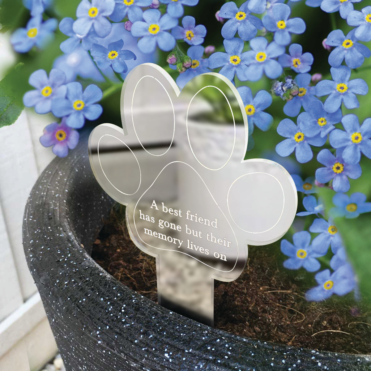 Paw print sales pet memorial stone