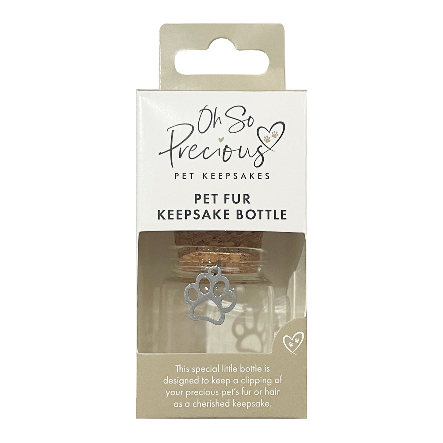 Pet Fur, Hair & Ashes Keepsake Bottle