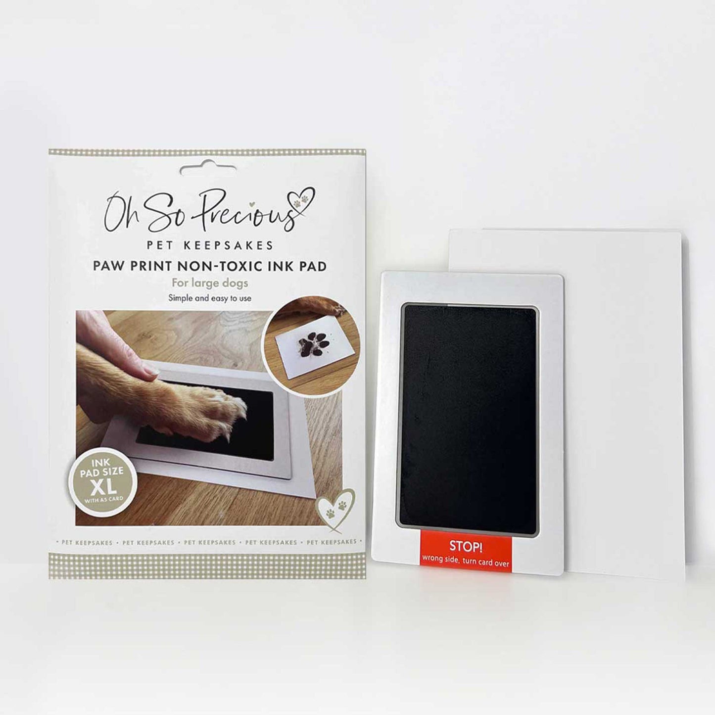 Pet Safe Non-toxic XL Paw Print Ink Pad Kit for Larger Paws