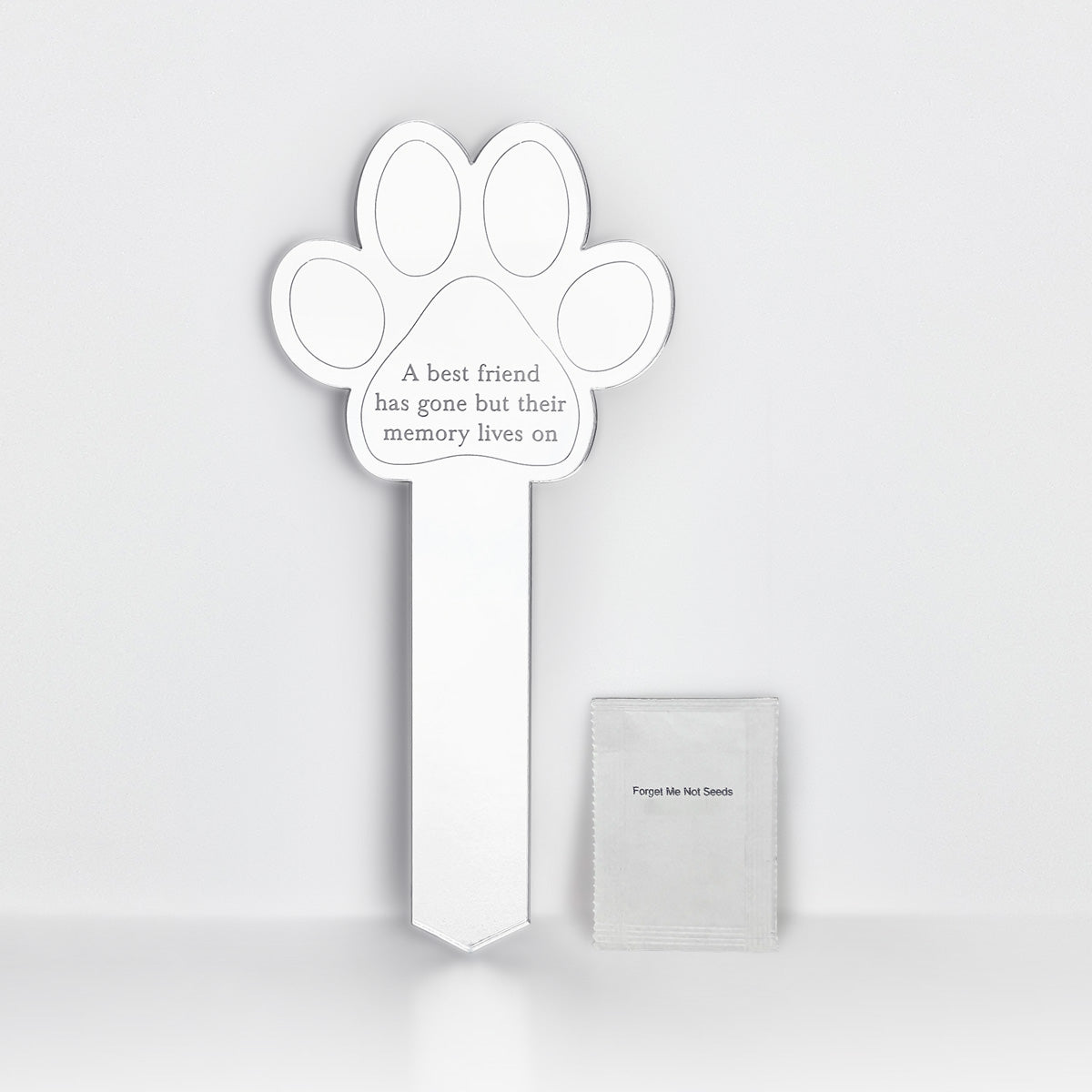 Paw Print Memorial Garden Planter & Forget Me Not Seeds