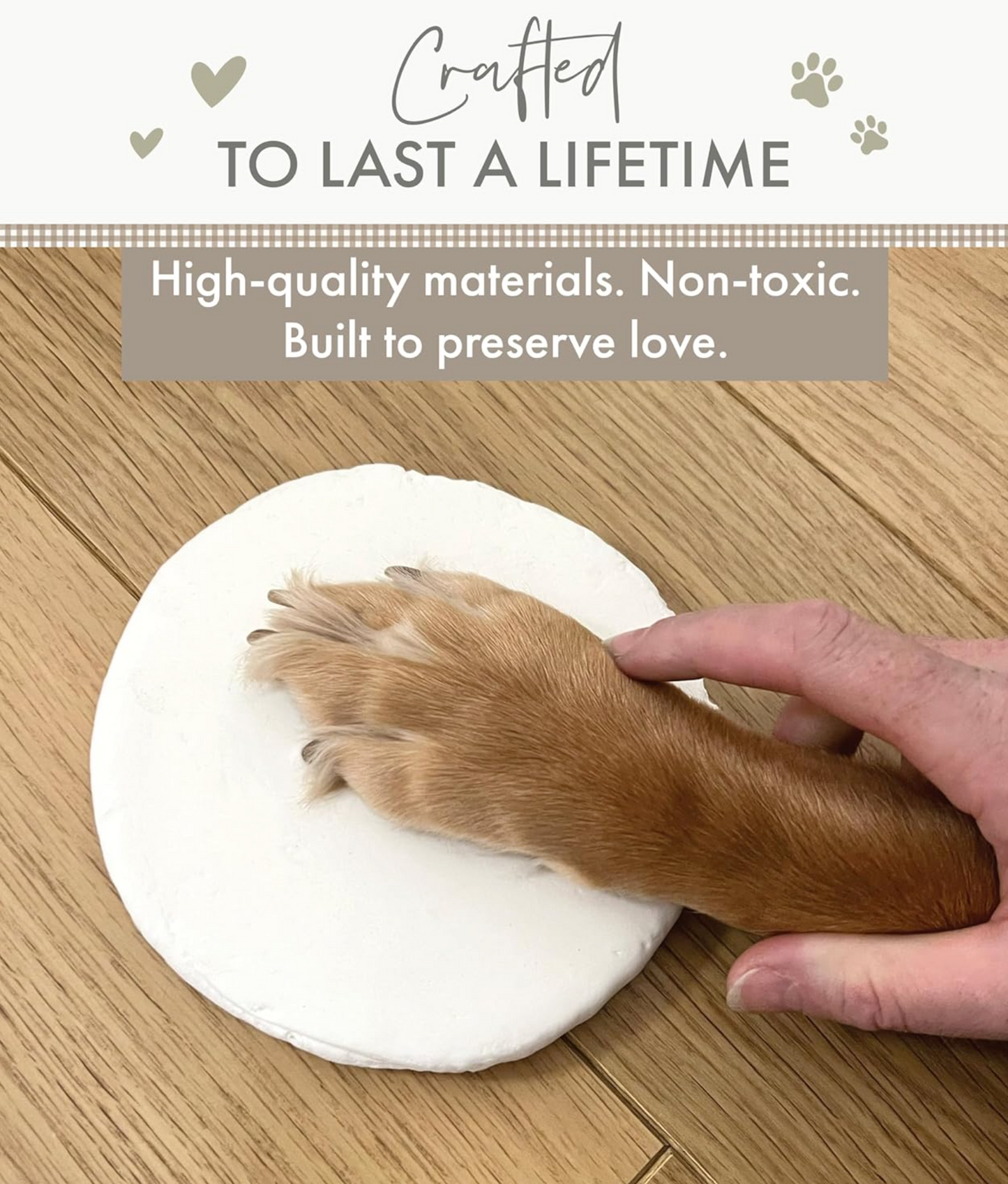 Clay Pet Paw Print Impression Moulding Kit