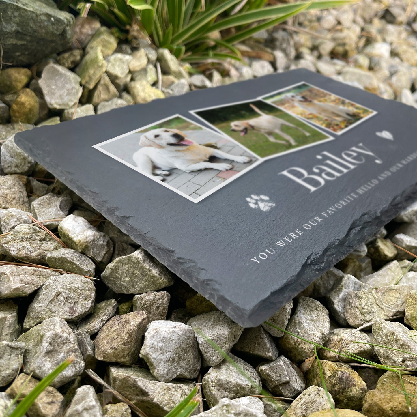 Personalised Pet Photo Slate Grave Marker 30 x 20cm