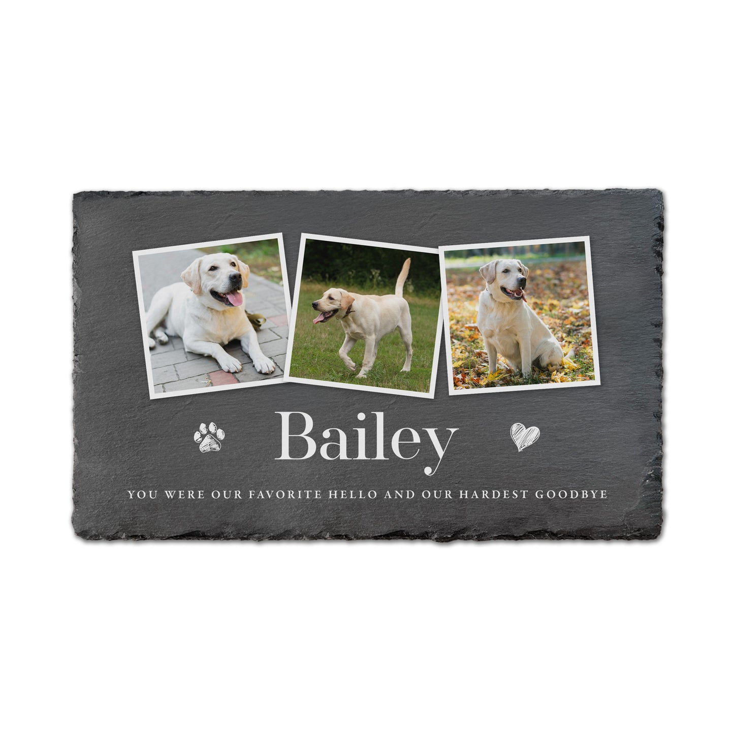 Personalised Pet Photo Slate Grave Marker 30 x 20cm