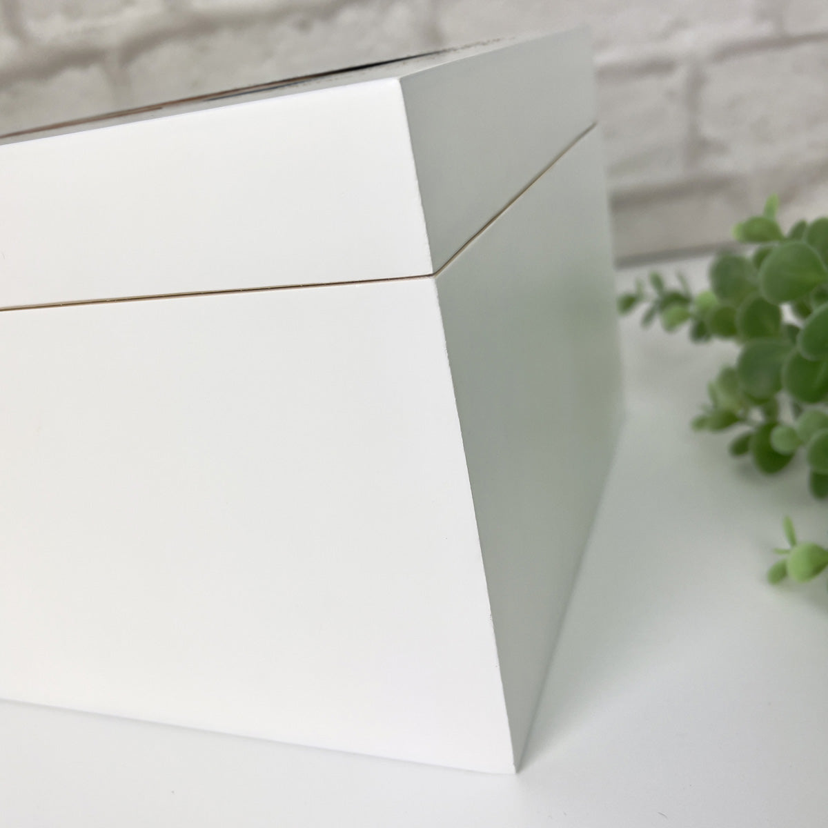 Personalised Paw Prints Pet Memorial White Wooden Photo Memory Box - 3 Sizes (22cm | 27cm | 30cm)