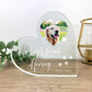 Personalised Any Message Photo Acrylic Freestanding Heart