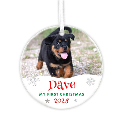 Pet Photo Ceramic Disc Hanging Decoration + Gift Box