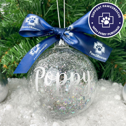 Paws2Rescue Charity Personalised Pet Bauble