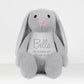 Personalised Large Grey Comfort Keepsake Memory Bunny