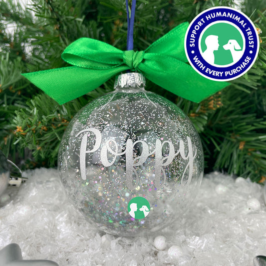 Humanimal Trust Charity Personalised Pet Bauble