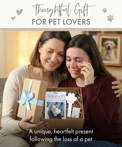 Paw Print Memorial Garden Planter & Forget Me Not Seeds