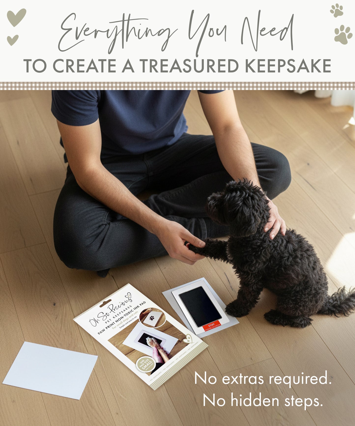 Pet Safe Non-toxic Paw Print Ink Pad Kit