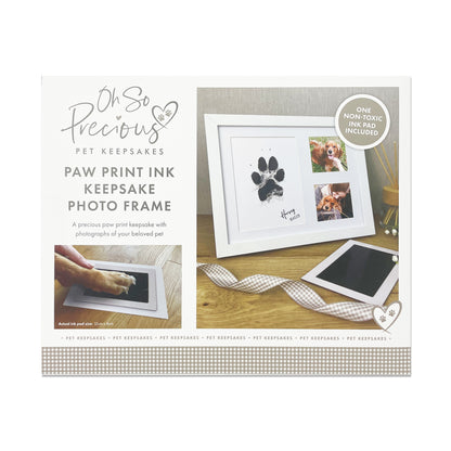 Personalised Paw Print Ink Keepsake Photo Frame Kit