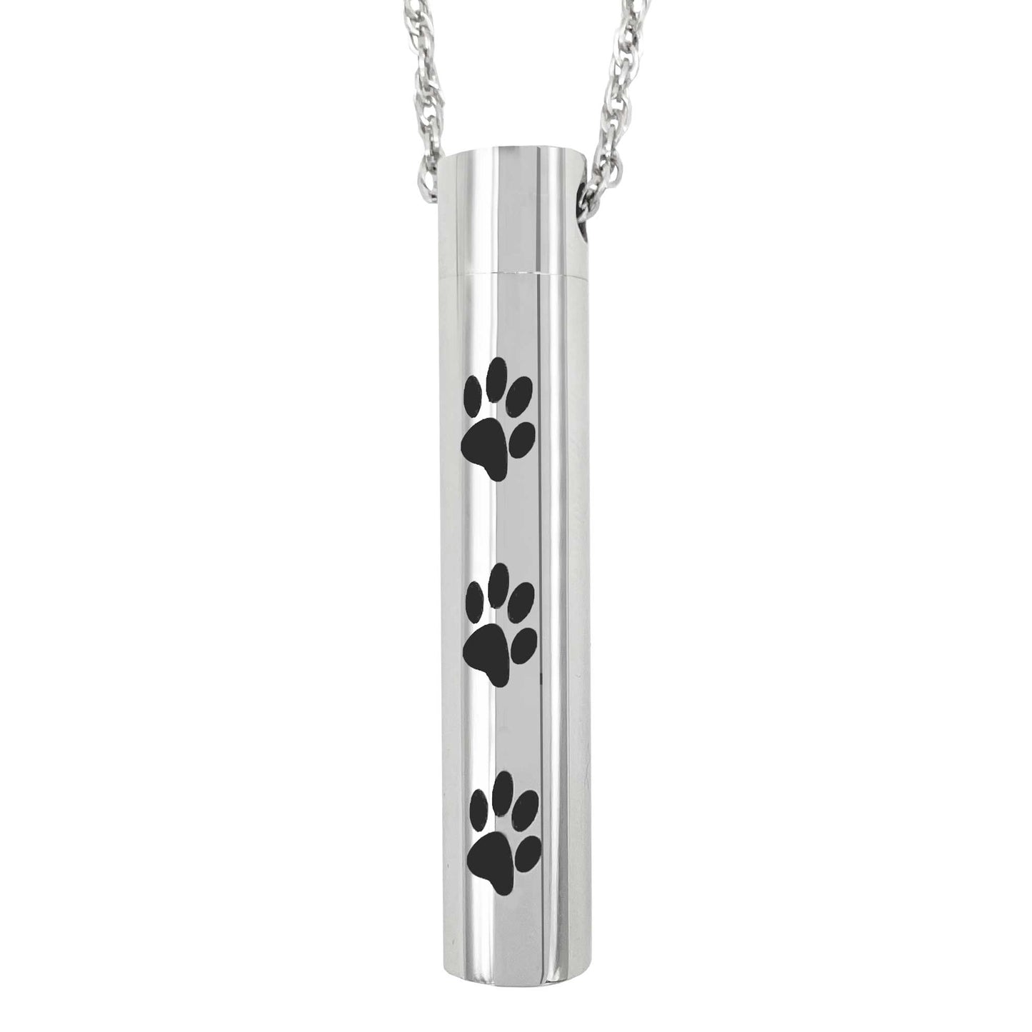 Pet Paw Prints Cremation Ashes Memorial Urn Necklace
