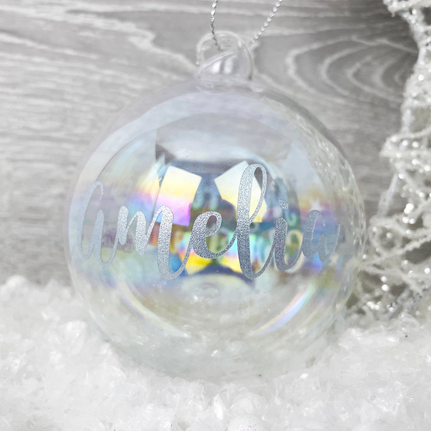 Personalised Iridescent My First Christmas Pet Bauble