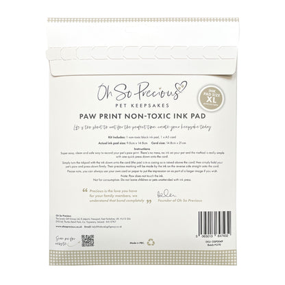 Pet Safe Non-toxic XL Paw Print Ink Pad Kit for Larger Paws