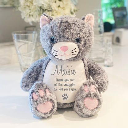 Personalised Large Ashes Keepsake Memory Cat