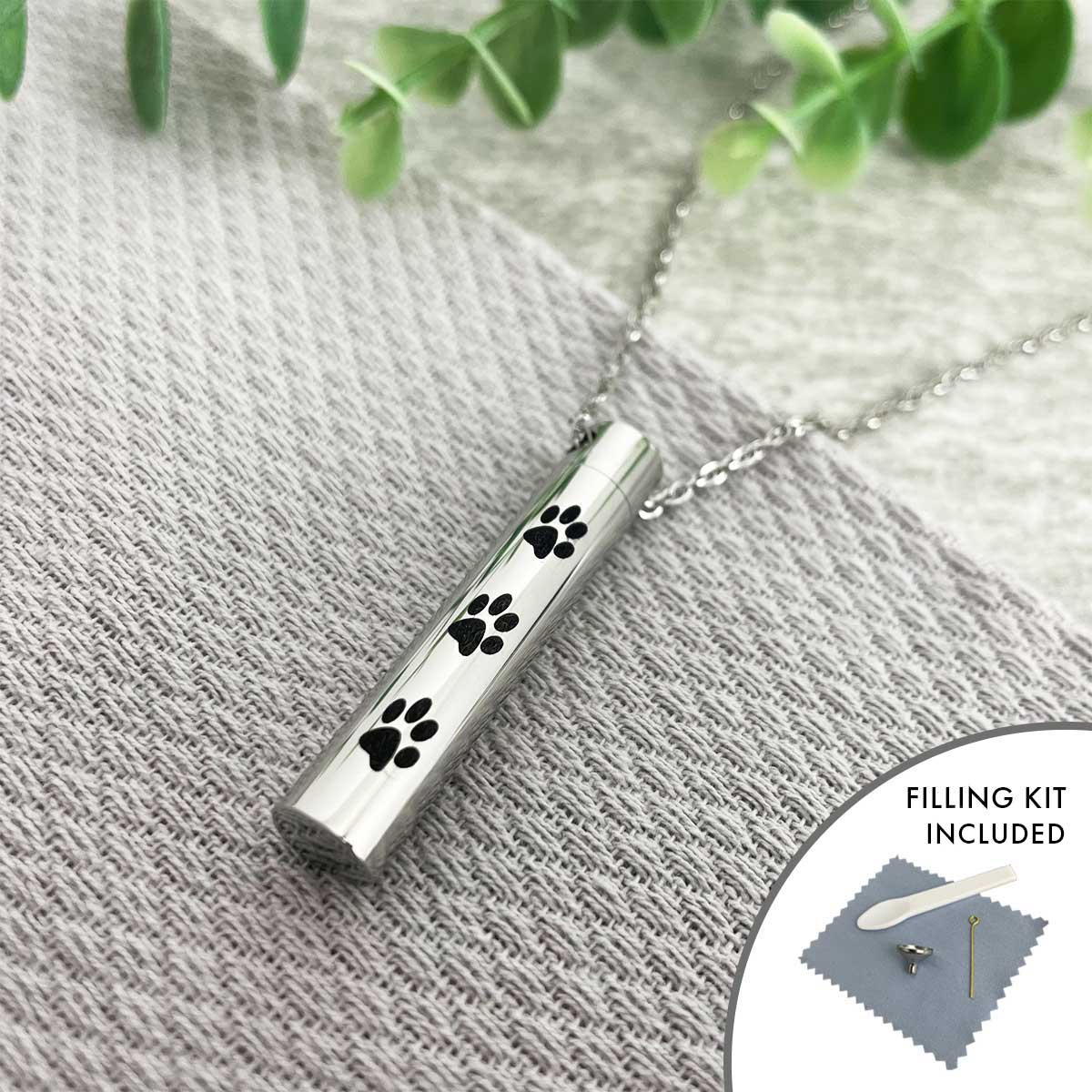 Memorial Pet Ashes Dog & Moon Necklace | Memorial Pet Jewellery - Hold upon  Heart