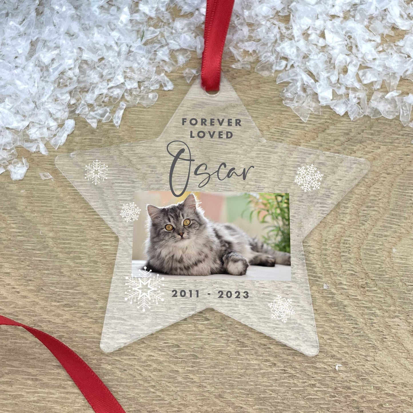 Personalised Pet Photo Acrylic Hanging Decoration - Various Shapes