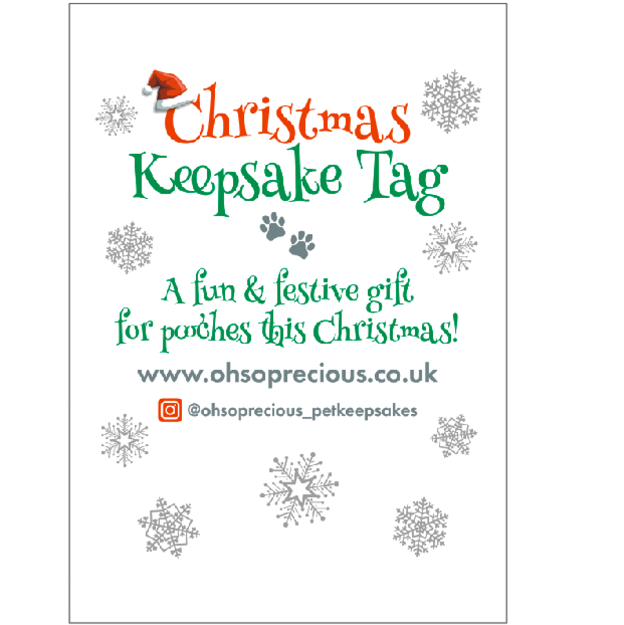 Christmas Keepsake Dog Tag