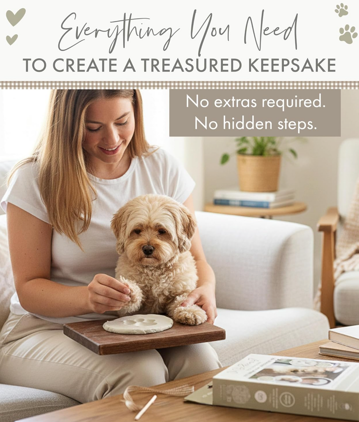 Clay Pet Paw Print Impression Moulding Kit