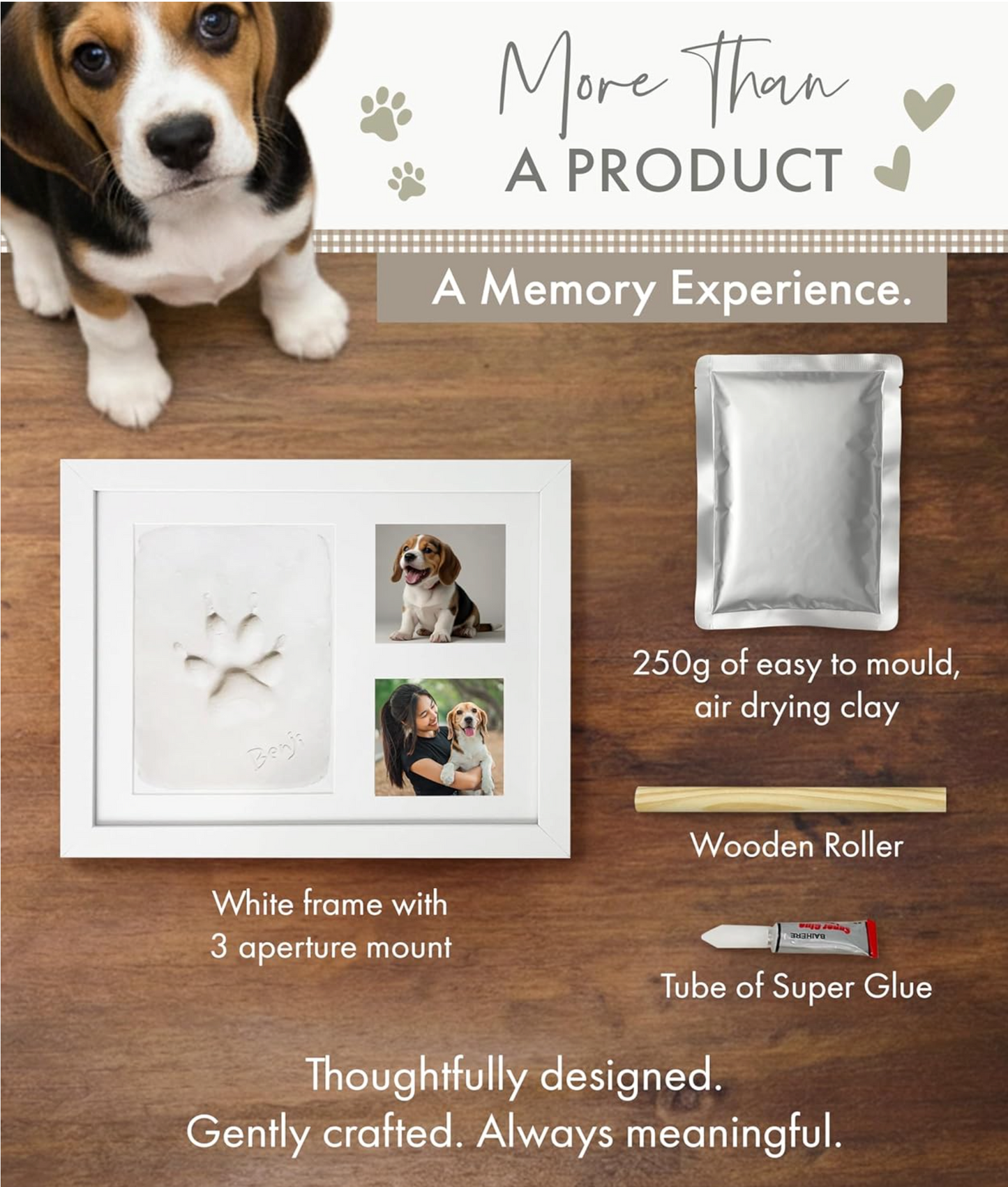 Paw Print Clay Mould & Photo Frame Kit