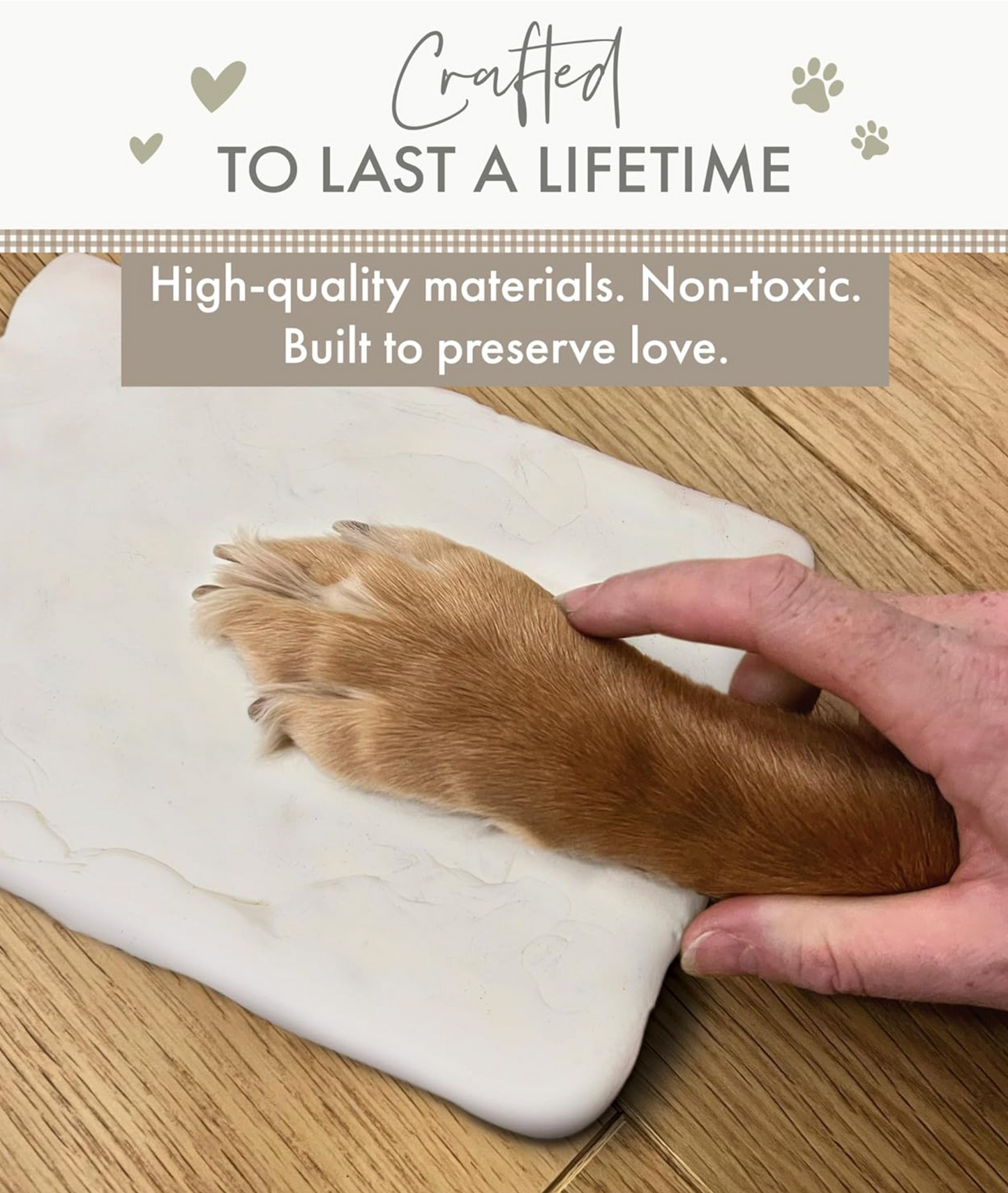 Paw Print Clay Mould & Photo Frame Kit