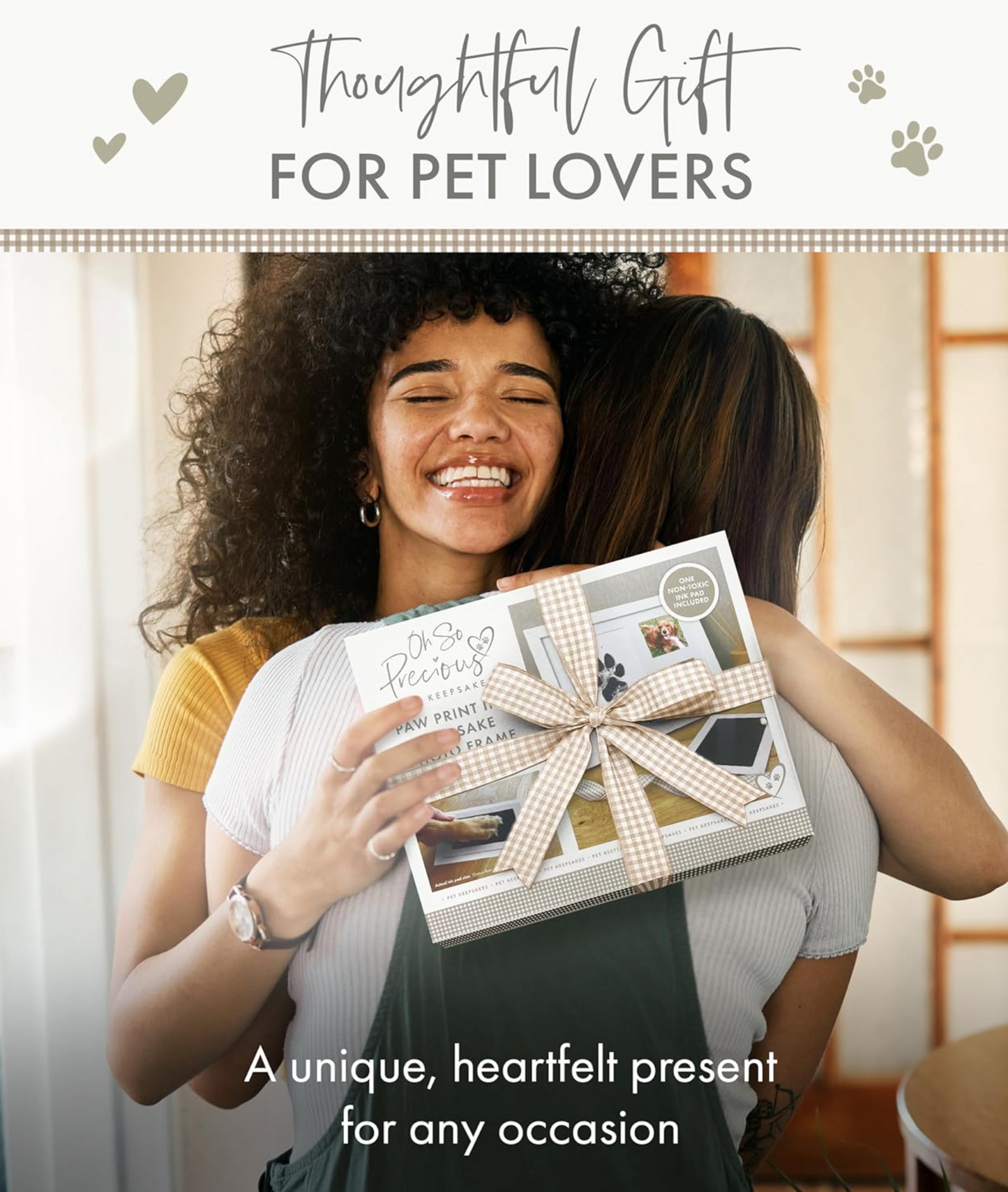 Personalised Paw Print Ink Keepsake Photo Frame Kit