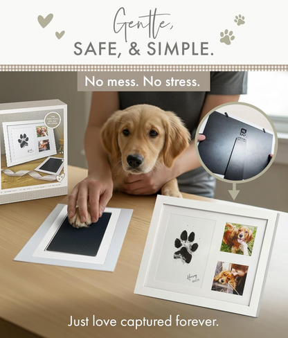 Personalised Paw Print Ink Keepsake Photo Frame Kit