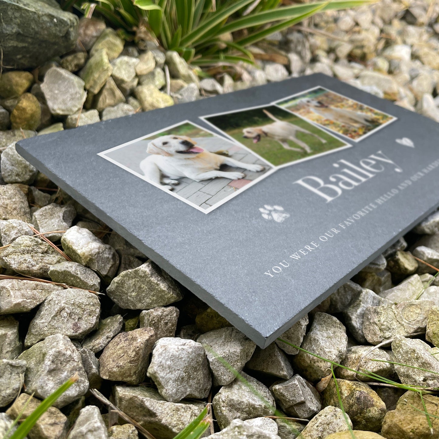 Personalised Pet Photo Slate Grave Marker 25 x 15cm