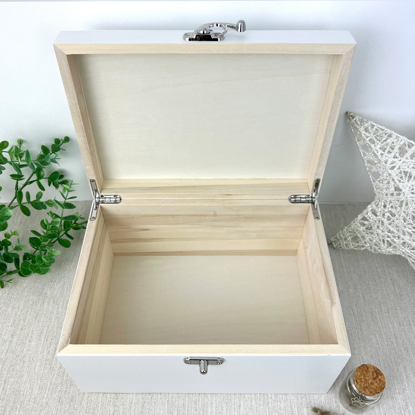 Personalised Sketch Pet White Wooden Memorial Keepsake Box - 3 Sizes (22cm | 27cm | 30cm)