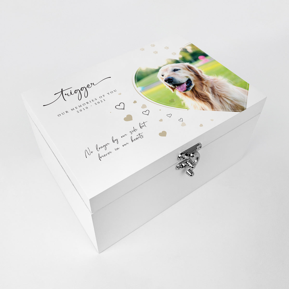 Personalised Pet Photo Memorial Luxury Keepsake Box - 2 Sizes (27cm | 30cm)