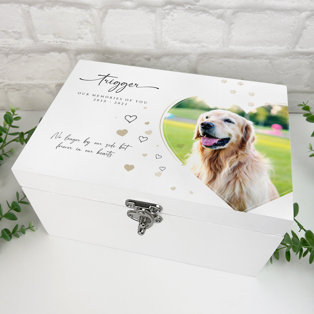 Personalised Pet Photo Memorial Luxury Keepsake Box - 2 Sizes (27cm | 30cm)