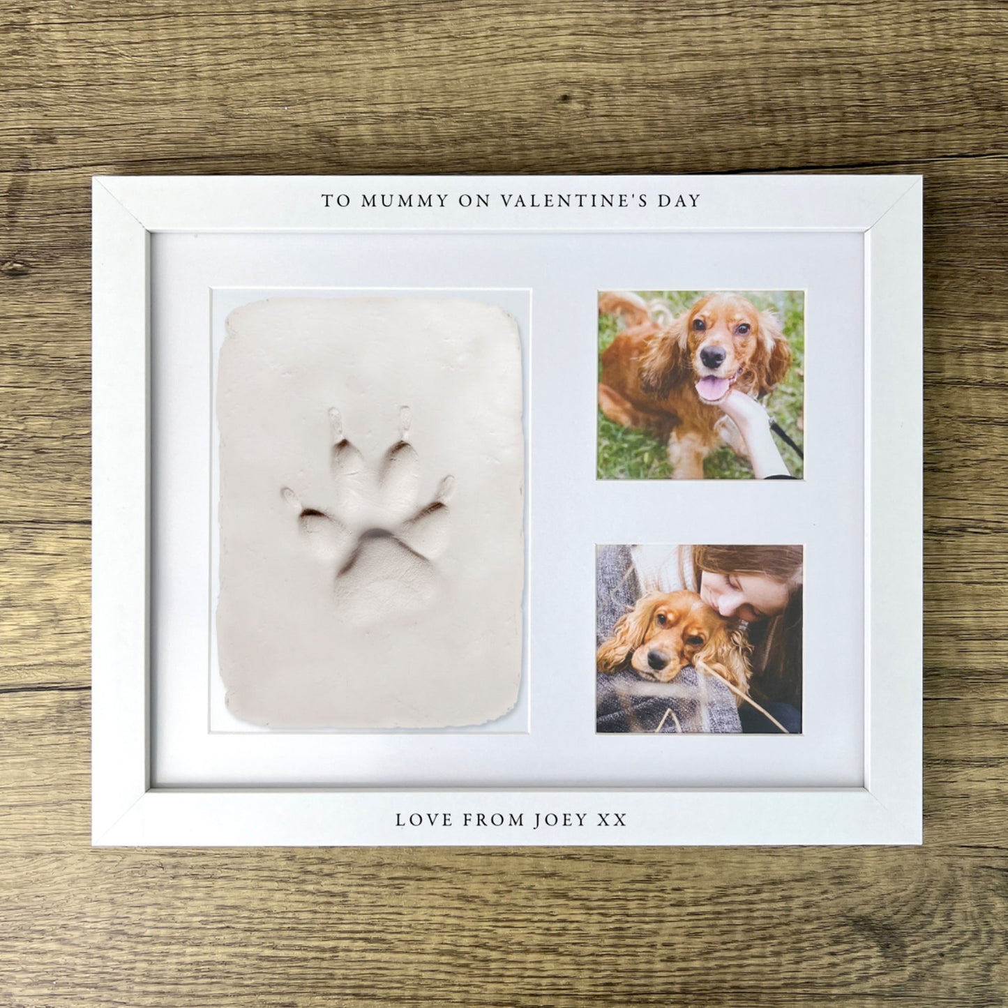 Personalised Paw Print Clay Mould & Photo Frame Kit