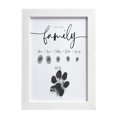 Personalised Family (inc. Pets) Fingerprint Framed Print + Ink Pads