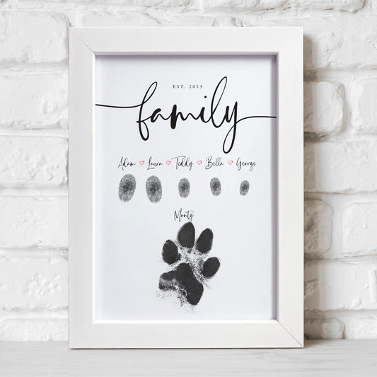 Personalised Family (inc. Pets) Fingerprint Framed Print + Ink Pads