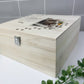 Personalised Paw Prints Square 28cm Luxury Wooden Pet Memorial Photo Memory Box